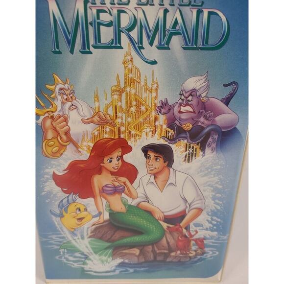 Disney THE LITTLE MERMAID VHS 1989 Black Diamond Edition Banned Cover OPENED - Picture 2 of 11